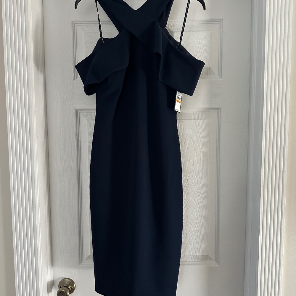 Rachel Zoe Navy Midi Dress (Never Worn)
